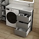 Style Line Тумба с раковиной под стиральную машину Даллас 110 R 3 ящика Люкс Plus серая – фотография-11